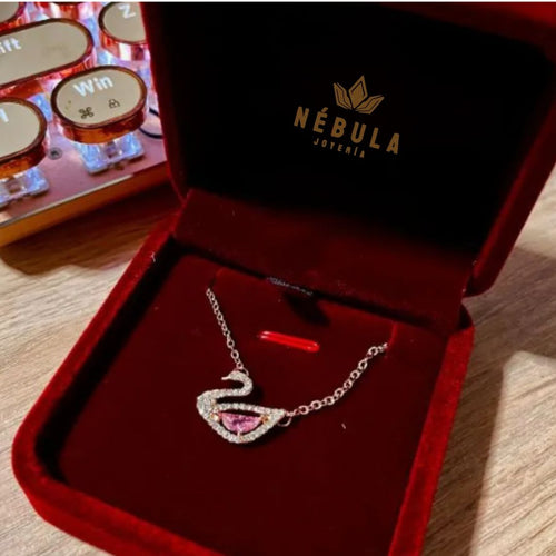 Collar Swarovski cisne rosa 🦢💕
