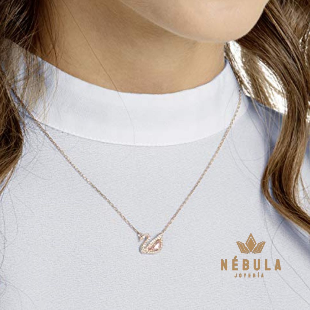 Collar Swarovski cisne rosa 🦢💕