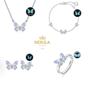 SET MARIPORA X4 Púrpura (Collar + Pulsera + Anillo + Arete) 💜✨🦋 [Edición Limitada]