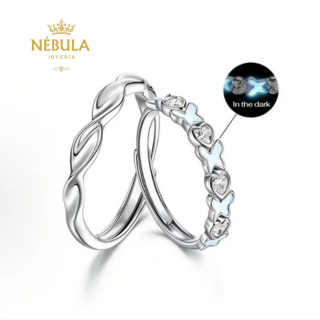Anillos de pareja Mariposa del Jardín de Sueños Estelares (2 anillos incluidos)