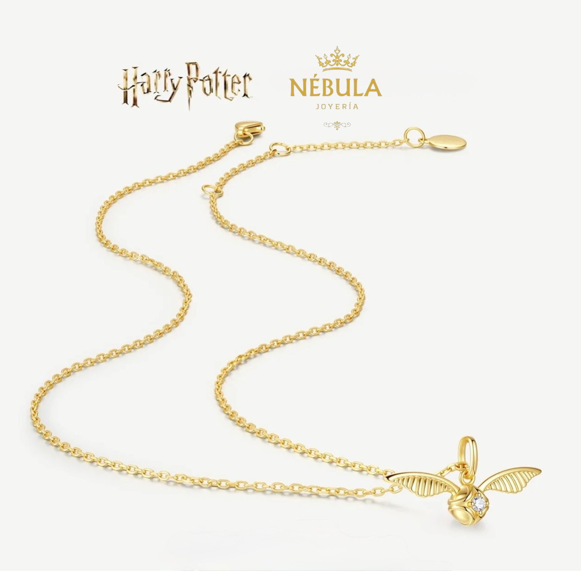 Collar de Harry Potter snitch dorada