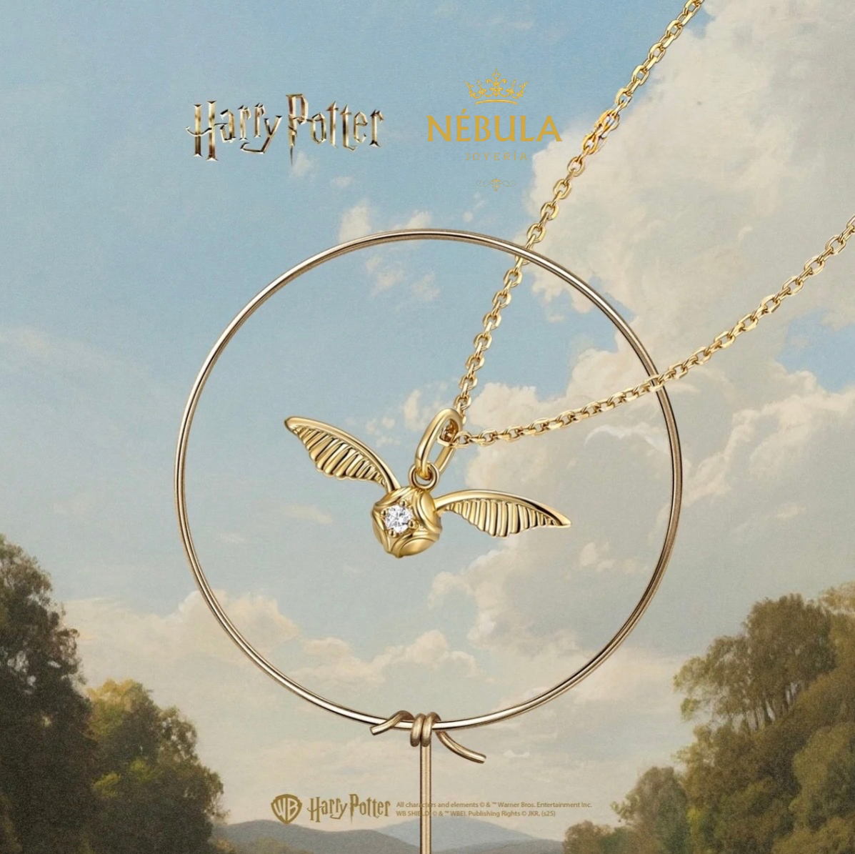 Collar de Harry Potter snitch dorada