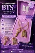 Coleccion BTS - Collar Army bomb v4 + Dije bts dorado con piedras púrpura 💜✨