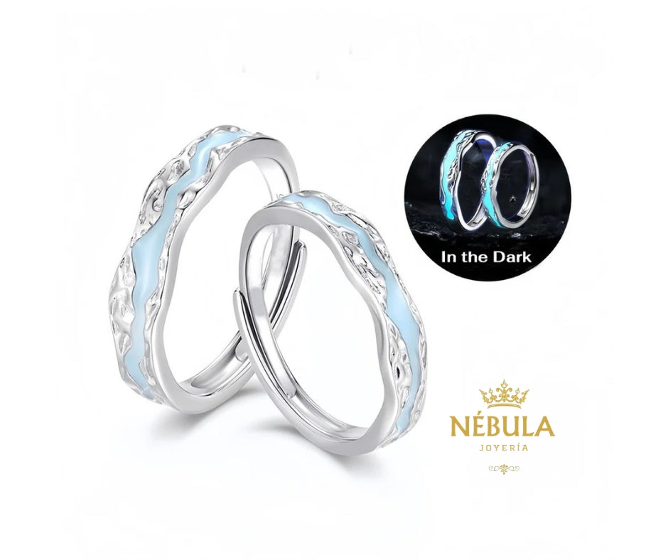 Anillos de Pareja Azul Amor verdadero - Luminous Lightyear. 💍 💙