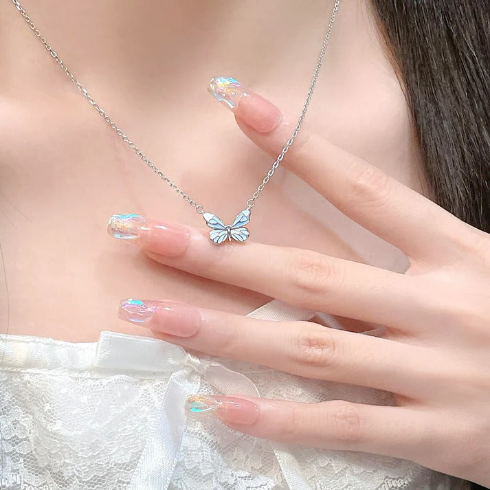 Set de Mariposa 🦋 Collar + pulsera que brillan en la oscuridad ✨