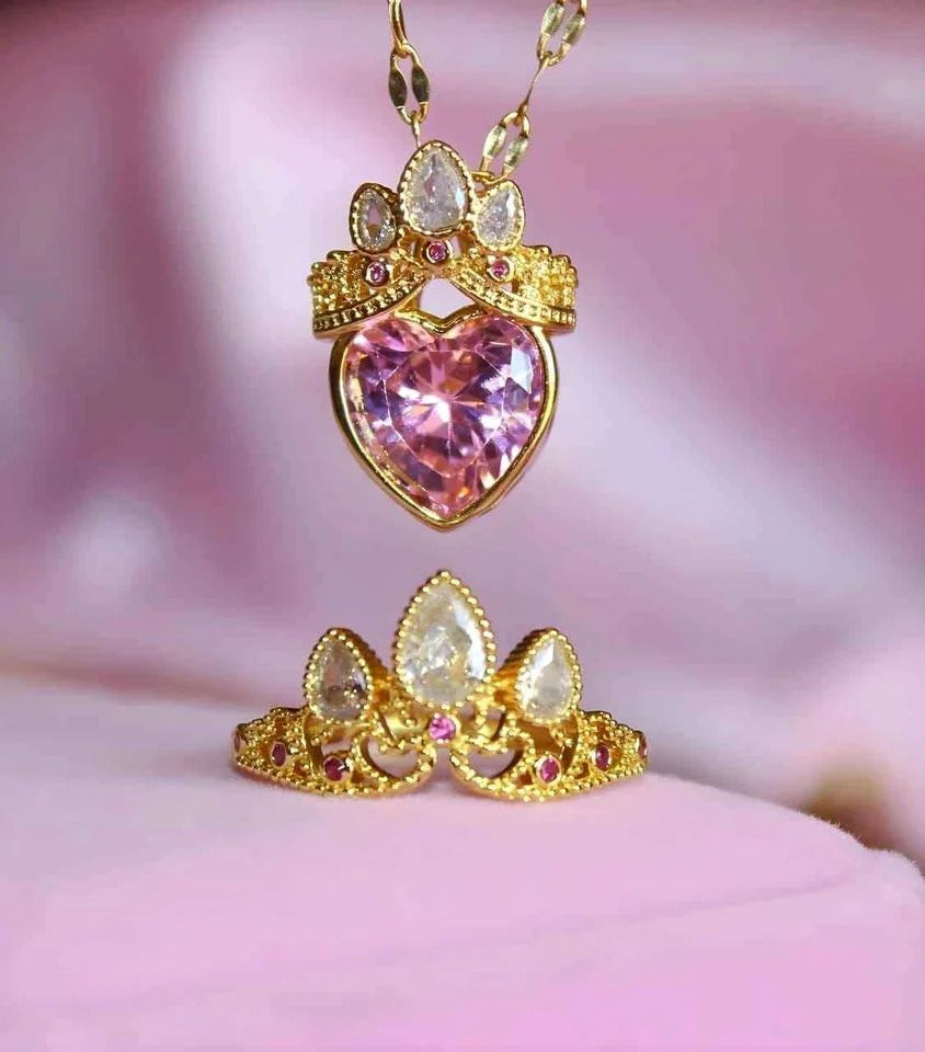 SET RAPUNZEL 👑 COLLAR + ANILLO 🪄💕