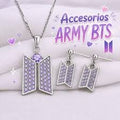 Coleccion ARMY BTS (Collar + aretes)