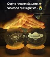 Lampara de kristal planetas