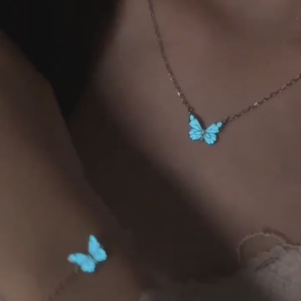 SET MARIPOSA X4 UND (COLLAR + PULSERA + ANILLO + ARETE) 🦋✨
